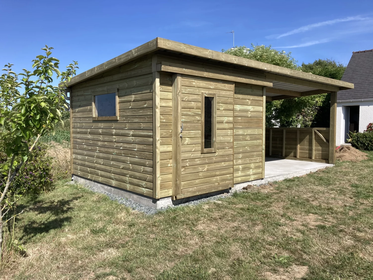 Abri de jardin en bois 1 pente de 5m2 à 11m2 Le Quimper